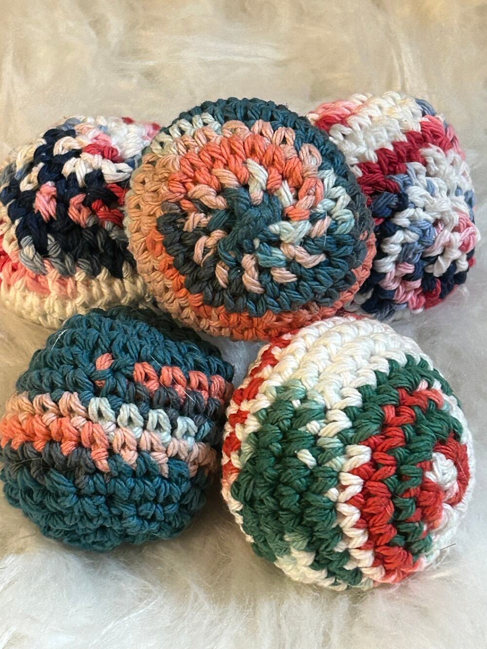 Hacky Sack, Handcrafted Multi-color Footbag 90's Trending foot-work